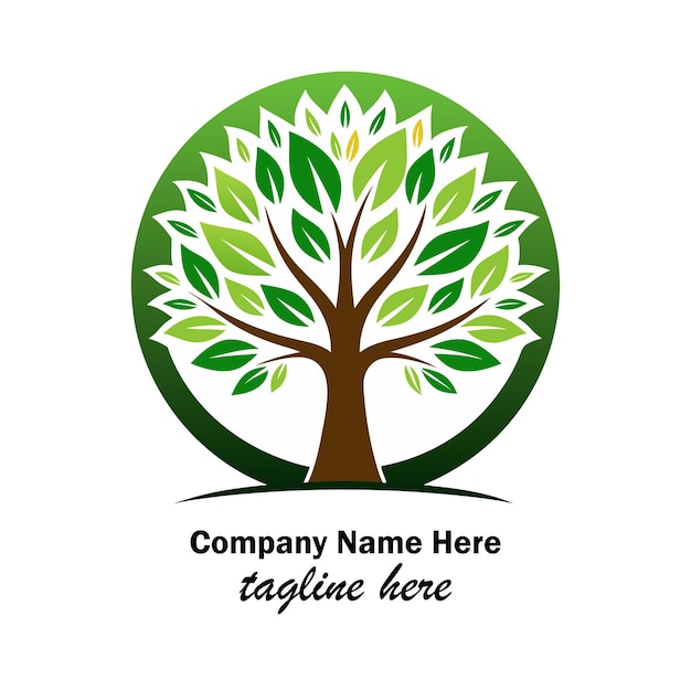 minimal tree logo design here