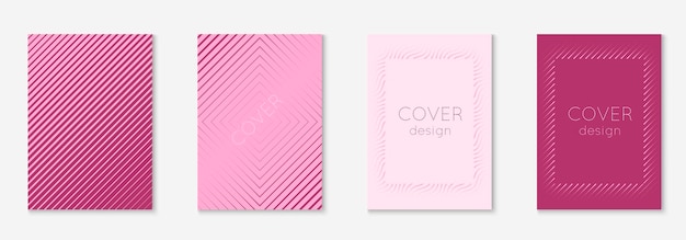 Minimal trendy cover template set