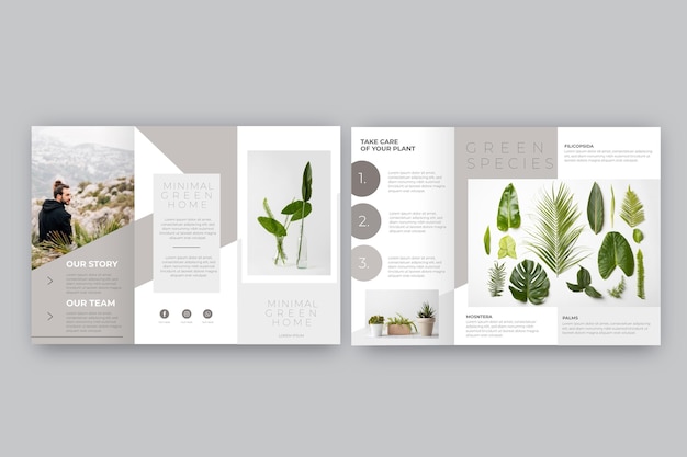 Minimal trifold brochure template