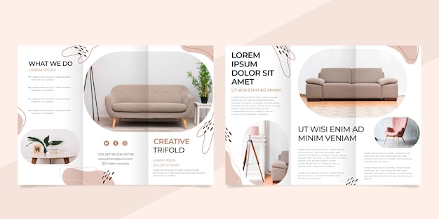 Minimal trifold brochure template