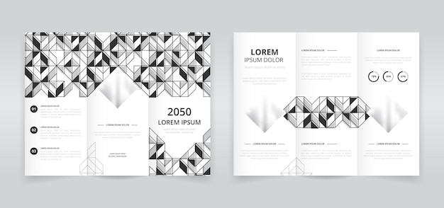 Vector minimal trifold brochure template