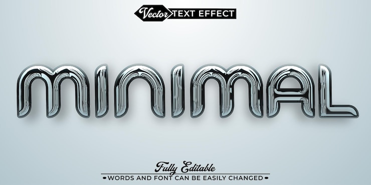Vector minimal vector editable text effect template