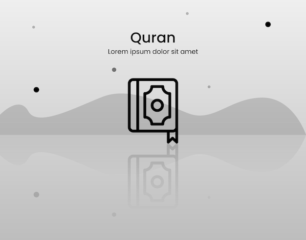 Vector minimal vector icon for quran