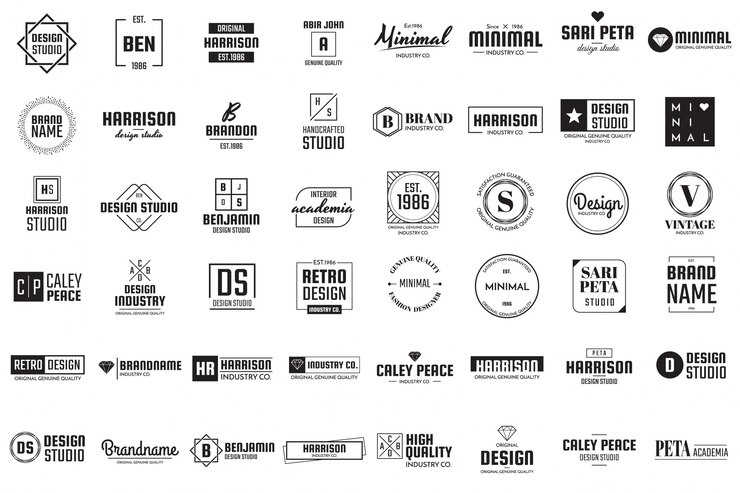 Vector minimal vector logo for banner, poster, flyer