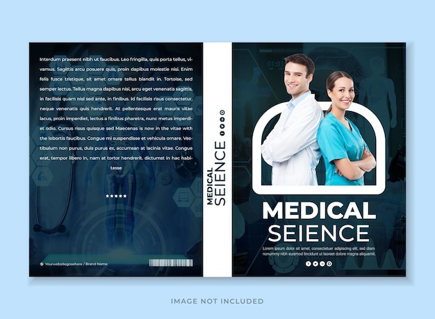 Минимальный векторный дизайн обложки медицинской книги