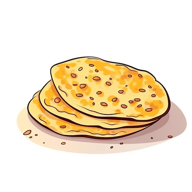 Vector minimal vector naan on white background