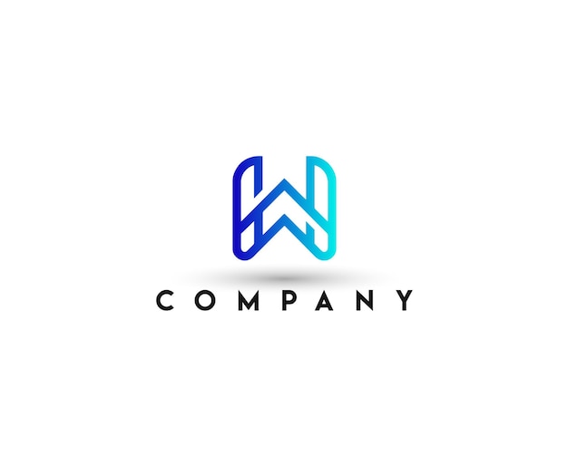 Minimal W Letter Logo template