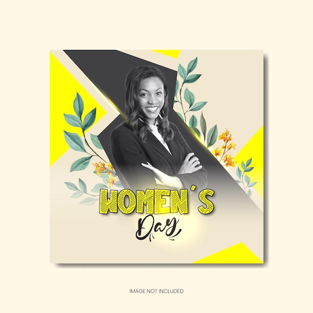 Minimal watercolor Social post International Womens Day