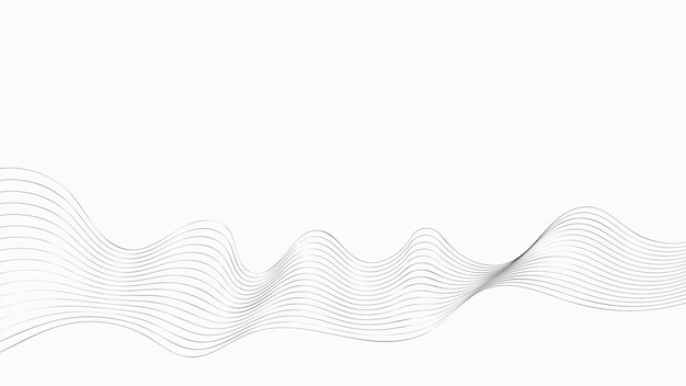 Vector minimal wavy lines background