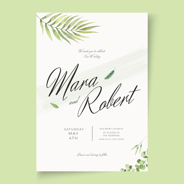 Minimal wedding card