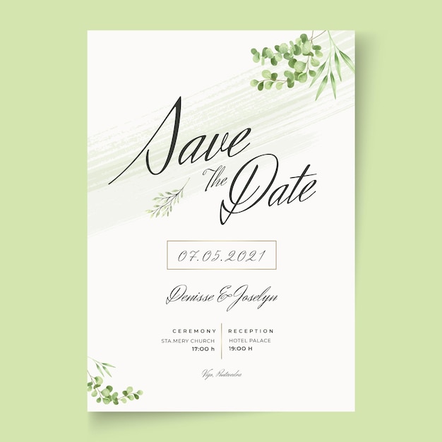 Minimal wedding card