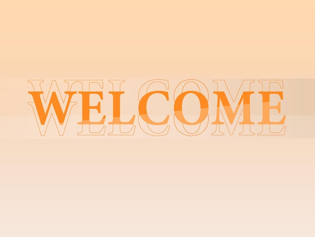 Vector minimal welcome text banner