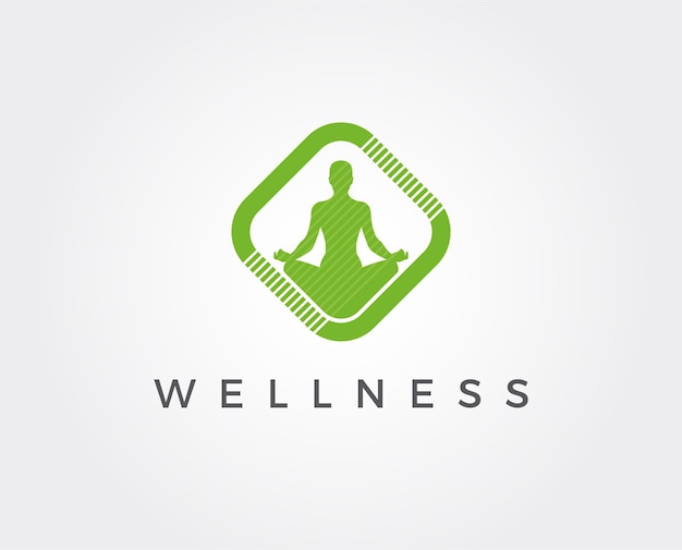 minimal wellness logo template