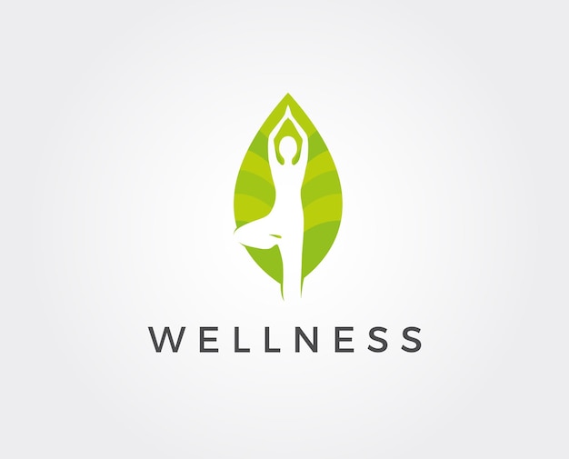 Минимальный шаблон логотипа wellness