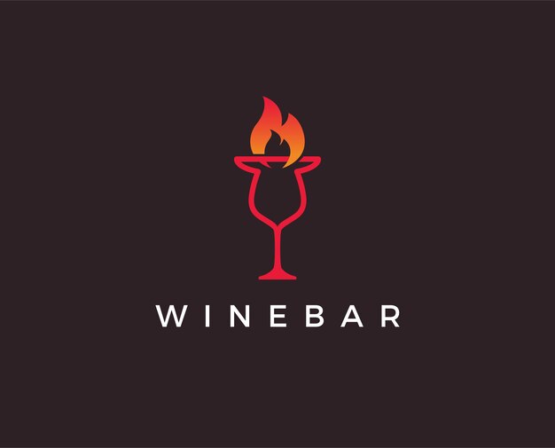 minimal wine logo template