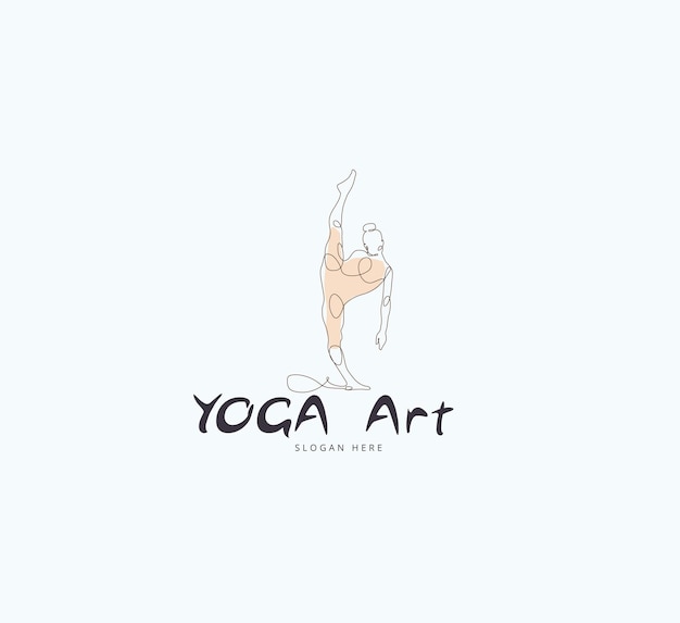 Registro di arte della linea yoga minima