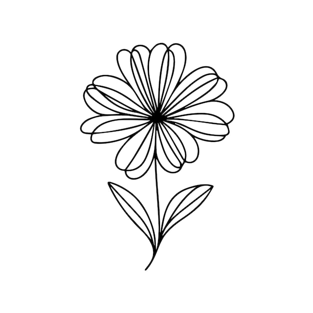 minimale botanische grafische schets tekening trendy kleine tatoeage ontwerp bloemige elementen vector