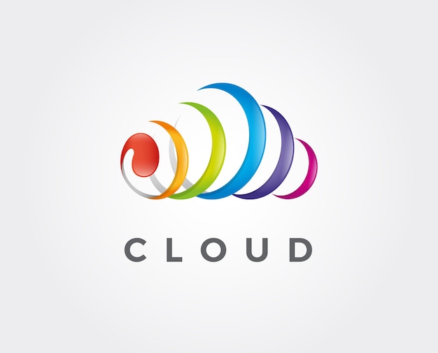 Minimale cloud logo sjabloon