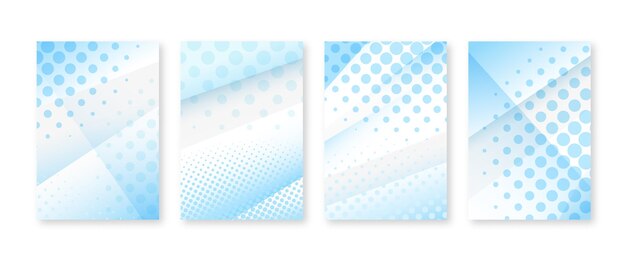 Minimale covers set Halftone punten patroon