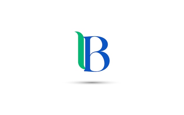 Minimale eerste letter IB of b logo vector ontwerpsjabloon