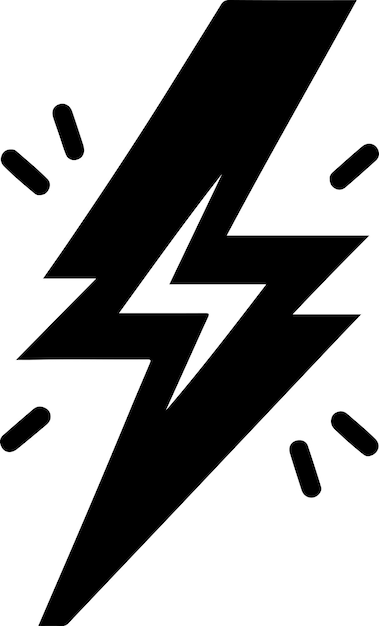 Minimale flits bliksem logo Elektrisch vermogen symbool Kracht energie teken 5