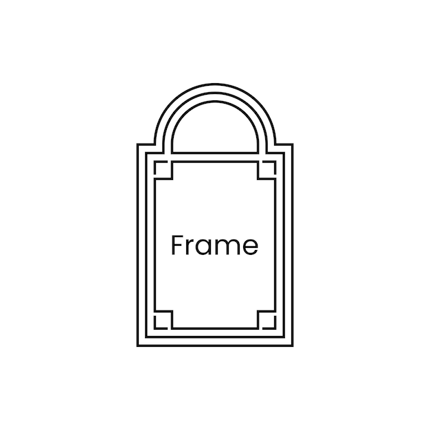 minimale frame illustratie overzichtslijn en eenvoudige stijl gebruikt voor bruiloftsdecoratie of print