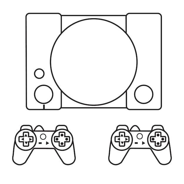 Minimale gaming vector Stream moderne games draadloze controller schetst vector