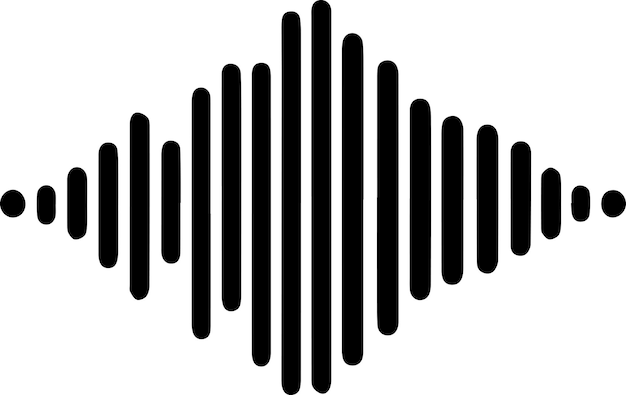 Minimale geluidsgolf icoon vector kunst illustratie zwarte kleur 13