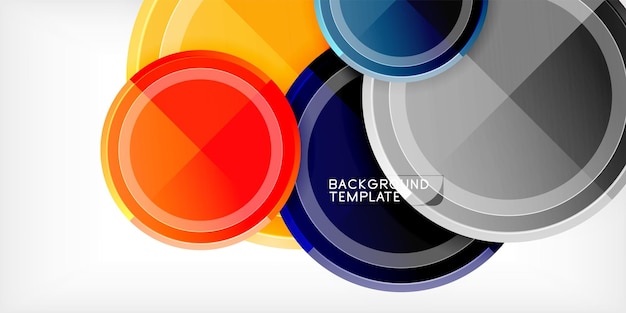 Minimale geometrische abstracte achtergrond cirkel driehoek ontwerp