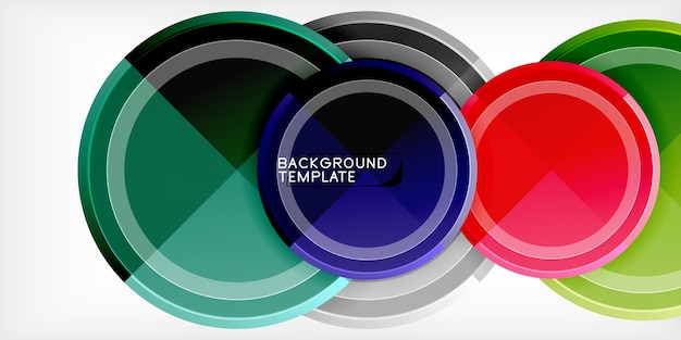 Minimale geometrische abstracte achtergrond cirkel driehoek ontwerp
