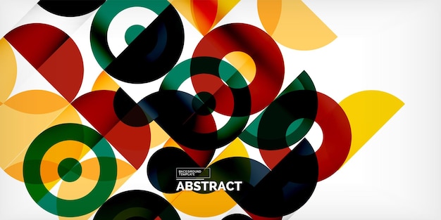 Minimale geometrische abstracte achtergrond cirkel vierkant en driehoek ontwerp trendy techno business