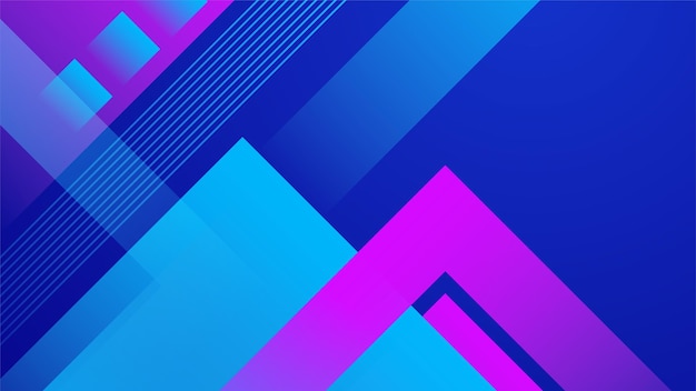 Minimale geometrische abstracte blauwe en roze achtergrond Cirkel- en lijnontwerp Trendy techno business sjabloon voor wallpaper banner achtergrond of landing