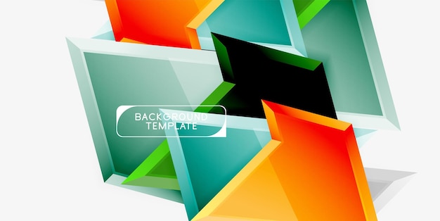 Minimale geometrische driehoeken met 3D-effect abstracte achtergrond sjabloon