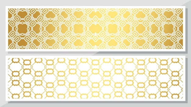 Minimale geometrische patroon gouden banner