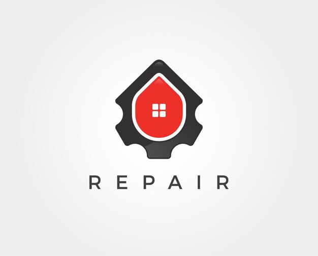 Minimale huisreparatie logo sjabloon