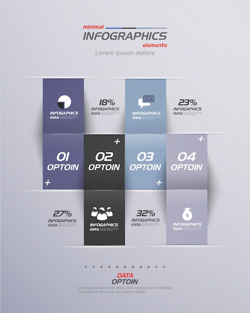 Minimale infographics. plat ontwerp.