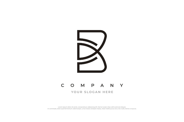 Minimale Letter B Logo Design Vector Template