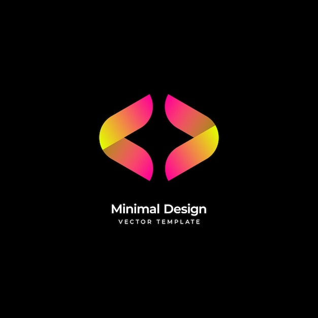 Minimale logo-sjabloon coderen vectorillustratie