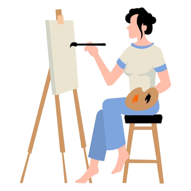 Minimale organische kunstenaarsschilderkunst