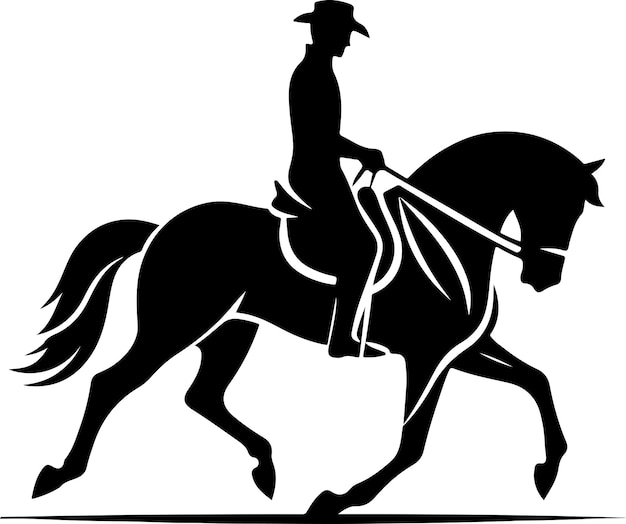 Vector minimale paard raider raiding paard vector silhouet zwarte kleur silhouet 2