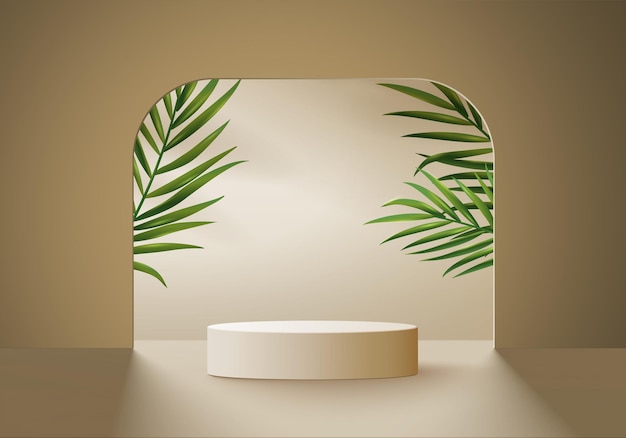 minimale scène met geometrisch platform