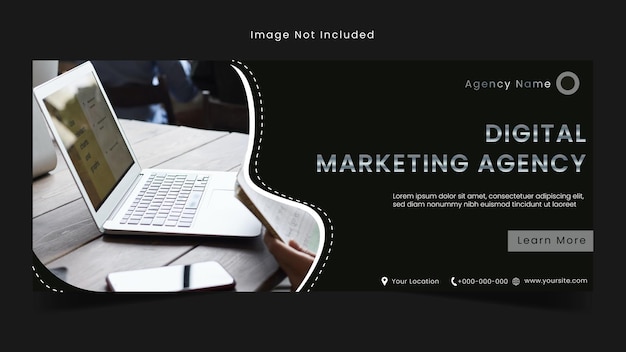 Vector minimale set banner digitale marketing