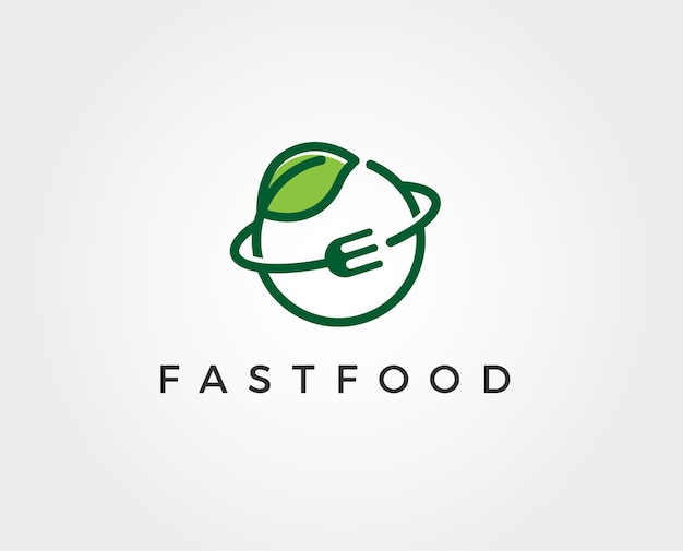 Minimale sjabloon voor fastfood-logo