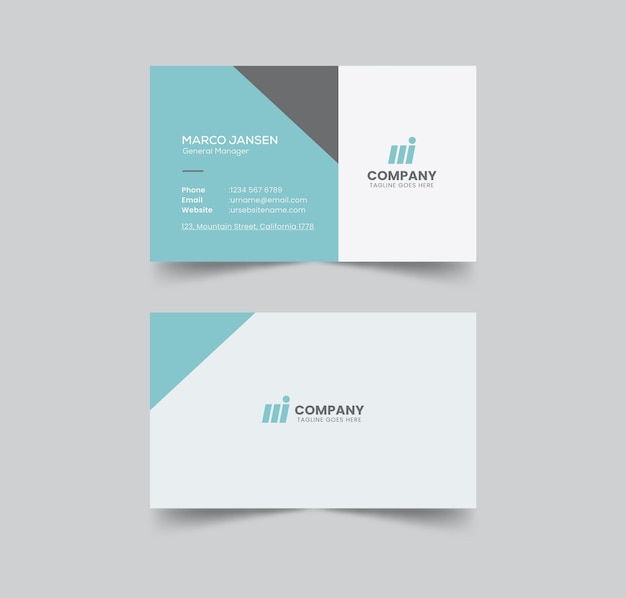Minimale sjabloon voor visitekaartjes