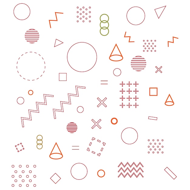 Vector minimale stervormen set van minimale pictogrammen in kleuren bauhaus geïnspireerde ontwerpelementen futuristische co