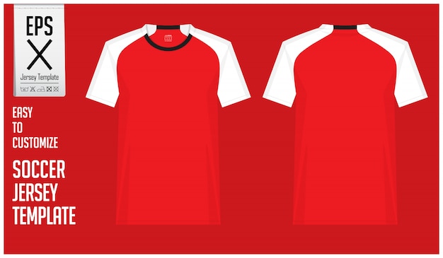 Minimale voetbal jersey of voetbal kit sjabloonontwerp