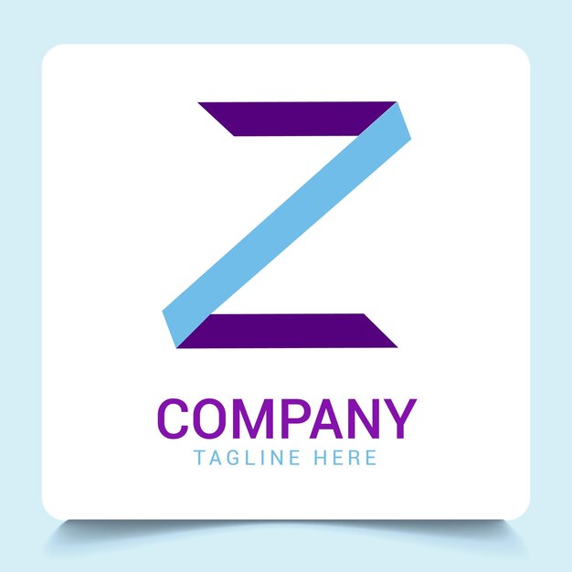 Minimale z-lettertype logo-ontwerp met gradiëntkleuren.