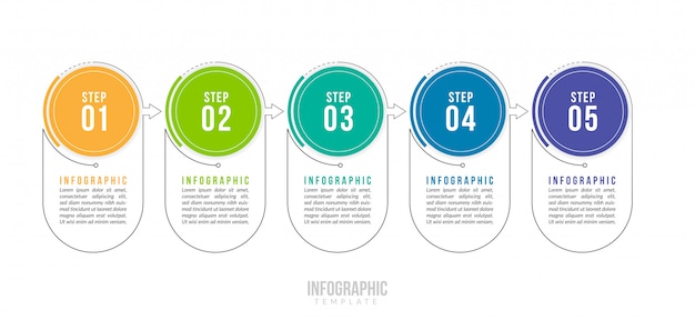 Minimale zakelijke infographicssjabloon.