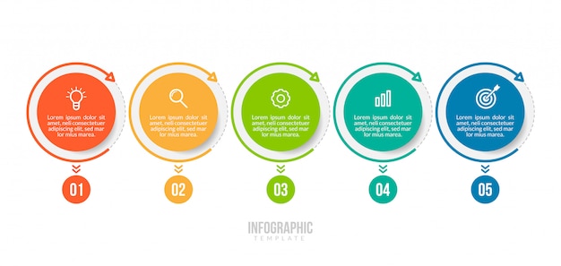 Minimale zakelijke infographicssjabloon.