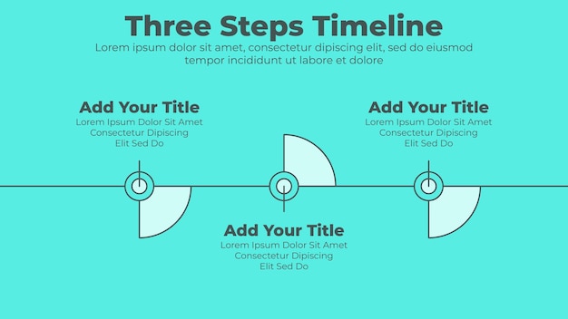 Minimale zakelijke tijdlijn met 4 stappen of opties zakelijke infographic presentatiesjabloon